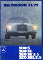 Mercedes-Benz 280 S SE SE3.5 SEL3.5 brochure 1.1971