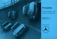 Mercedes-Benz Preisliste 2.1975