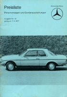 Mercedes-Benz pricelist 3.1977