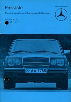 Mercedes-Benz pricelist 2.1977