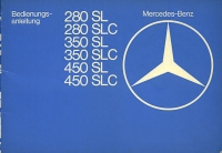 Mercedes-Benz 280 - 450 SL / SLC owner`s manuel 1.1977