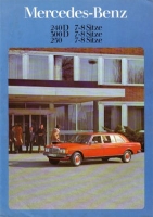 Mercedes-Benz 240 D 300 D 250 7-8 Sitze Prospekt 7.1978