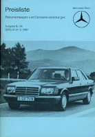 Mercedes-Benz Preisliste 3.1980