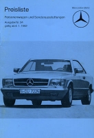 Mercedes-Benz pricelist 1.1982