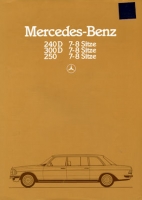 Mercedes-Benz 240 D 300 D 250 7-8 Sitze Prospekt 12.1981