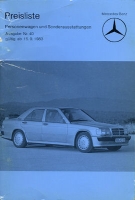 Mercedes-Benz pricelist 9.1983