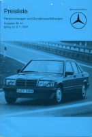 Mercedes-Benz Preisliste 1.1984