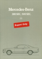 Mercedes-Benz 380-500 SEC brochure 1984