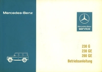 Mercedes-Benz 230 280 GE Bedienungsanleitung 8.1983