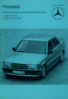 Mercedes-Benz Preisliste 9.1984