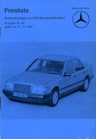 Mercedes-Benz pricelist 12.1984