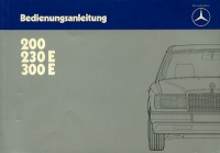 Mercedes-Benz 200-300 E owner`s manual 11.1984