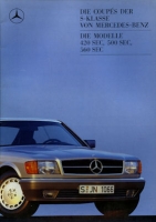 Mercedes-Benz 420-560 SEC Prospekt 8.1987