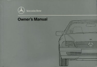 Mercedes-Benz SL owner`s manuel 1990