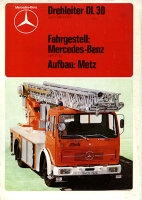 Mercedes-Benz / Metz Drehleiter Prospekt 1978