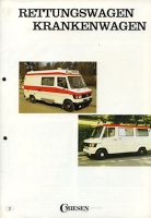 Mercedes-Benz Miessen Rettungswagen brochure 1983