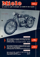 Miele 150 ccm Motorrad Prospekt 7.1953