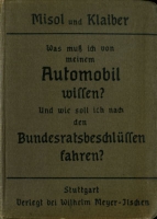 Misol und Klaiber Vom Automobil wissen 1913