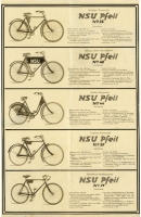 Preview: NSU Pfeil Fahrrad Prospekt 1928 Preview: NSU Pfeil Fahrrad Prospekt 1928