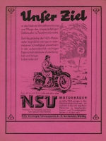 NSU Plakat -Unser Ziel- 1929