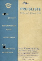 NSU Preisliste 1.10.53