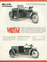 NSU 1000 ccm 8 HP brochure 1926