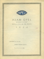 Opel Werksvertrag 1934