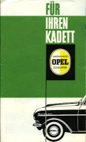 Opel Kadett A Zubehör Prospekt 1962