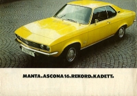 Opel Manta Ascona 16 Rekord Kadett Prospekt 1.1971