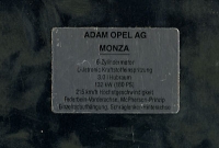 Preview: Opel Monza Werbeplatte ca. 1980