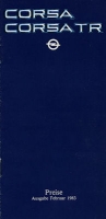 Opel Corsa Preisliste 2.1983