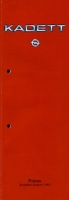 Opel Kadett D Preisliste 8.1983