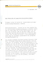 Preview: Opel Kadett E GSi Pressemappe 9.1987