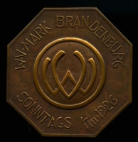 Plakette WV Mark Brandenburg 1926?