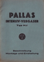 Pallas carburator Typ HJ 8.1934