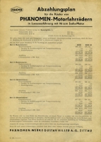 Preview: Phänomen Händler-Preisliste Nr.10M 1.1938