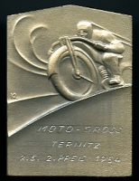 Plakette Moto Cross Ternitz 2.Preis 1954