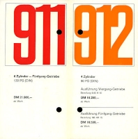 Preview: Porsche 911 / 912 Preisliste 4.1965
