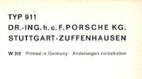 Preview: Porsche 911 Bedienungsanleitung 1965