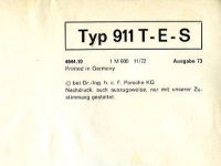 Preview: Porsche 911 T E S Bedienungsanleitung 1973