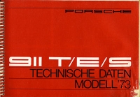 Porsche 911 T E S Bedienungsanleitung 1973