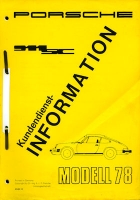 Porsche 911 SC Kundendienst Information Modell 1978