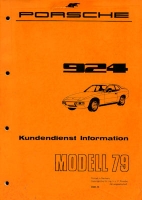Porsche 924 Kundendienst Information 1979