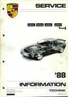 Porsche 928 S4 Kundendienst Information 1988