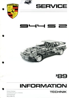 Porsche 944 S 2 Kundendienst Information 1989
