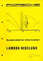 Porsche Lambda Regulation Customer Service Information 12.1986