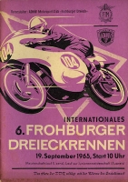 Programm 6. Froburger Dreieckrennen 1965