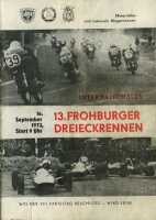 Programm 13. Froburger Dreieckrennen 1973