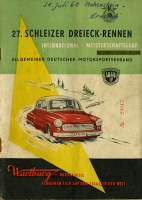Programm 27. Schleizer Dreieck-Rennen 19.6.1960