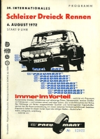 Programm 39. Schleizer Dreieck-Rennen 6.8.1972